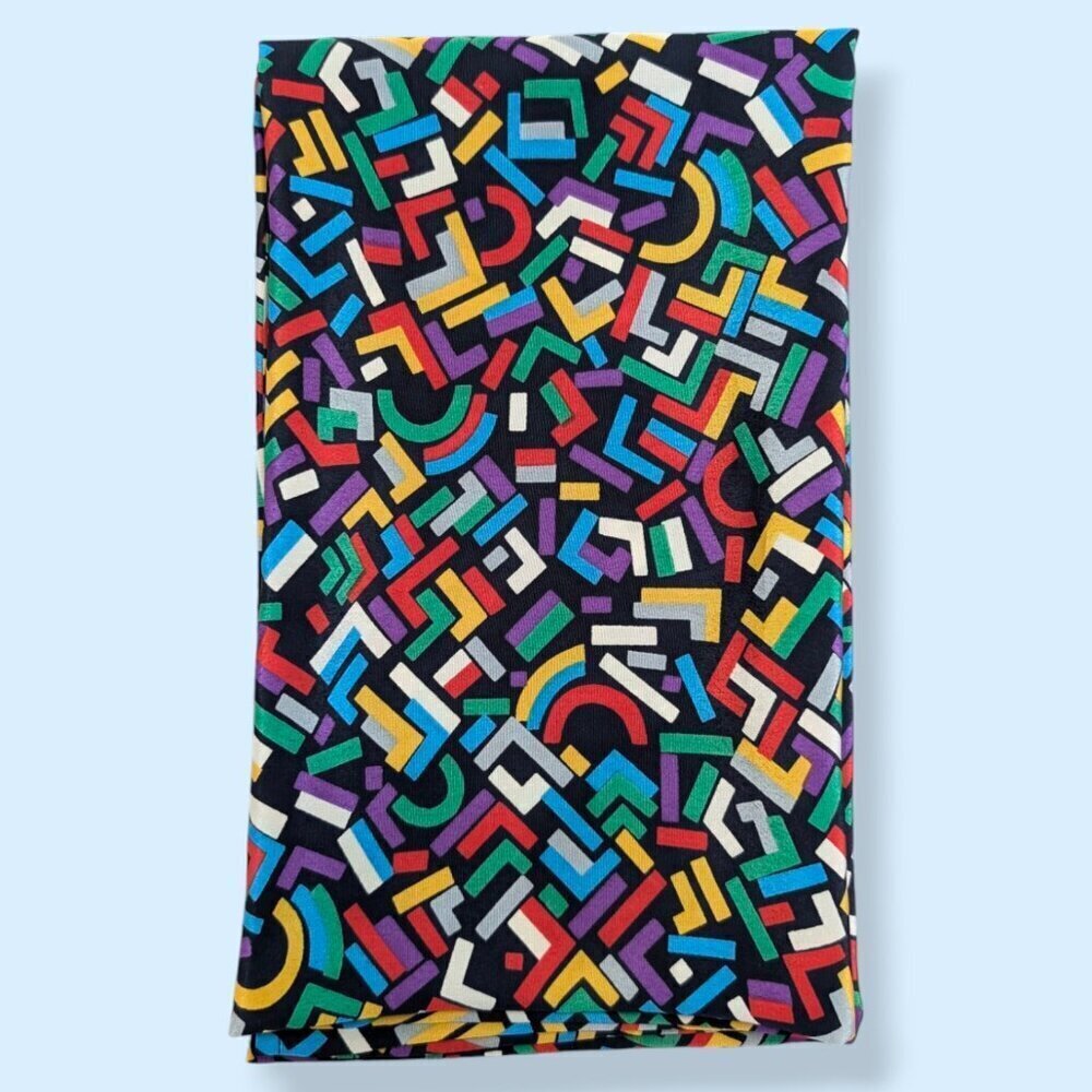 Abstract Multicolour Rectangular Scarf - Picture 4 of 5